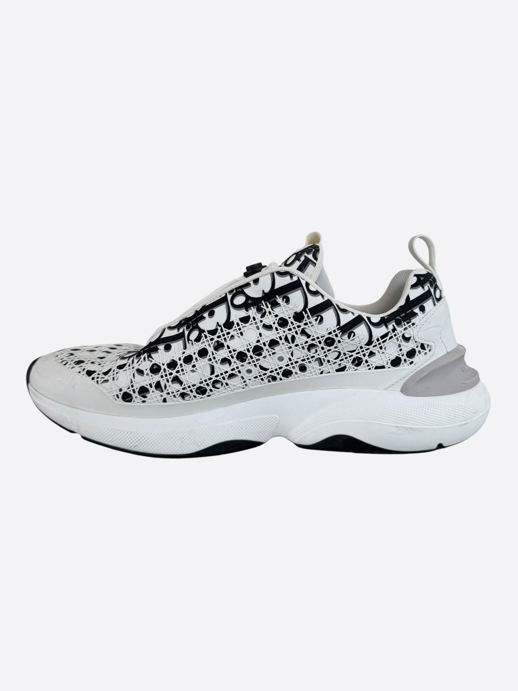 Dior Dior White & Black Oblique B24 Sneakers Size US 10 / EU 43 - 3 Thumbnail