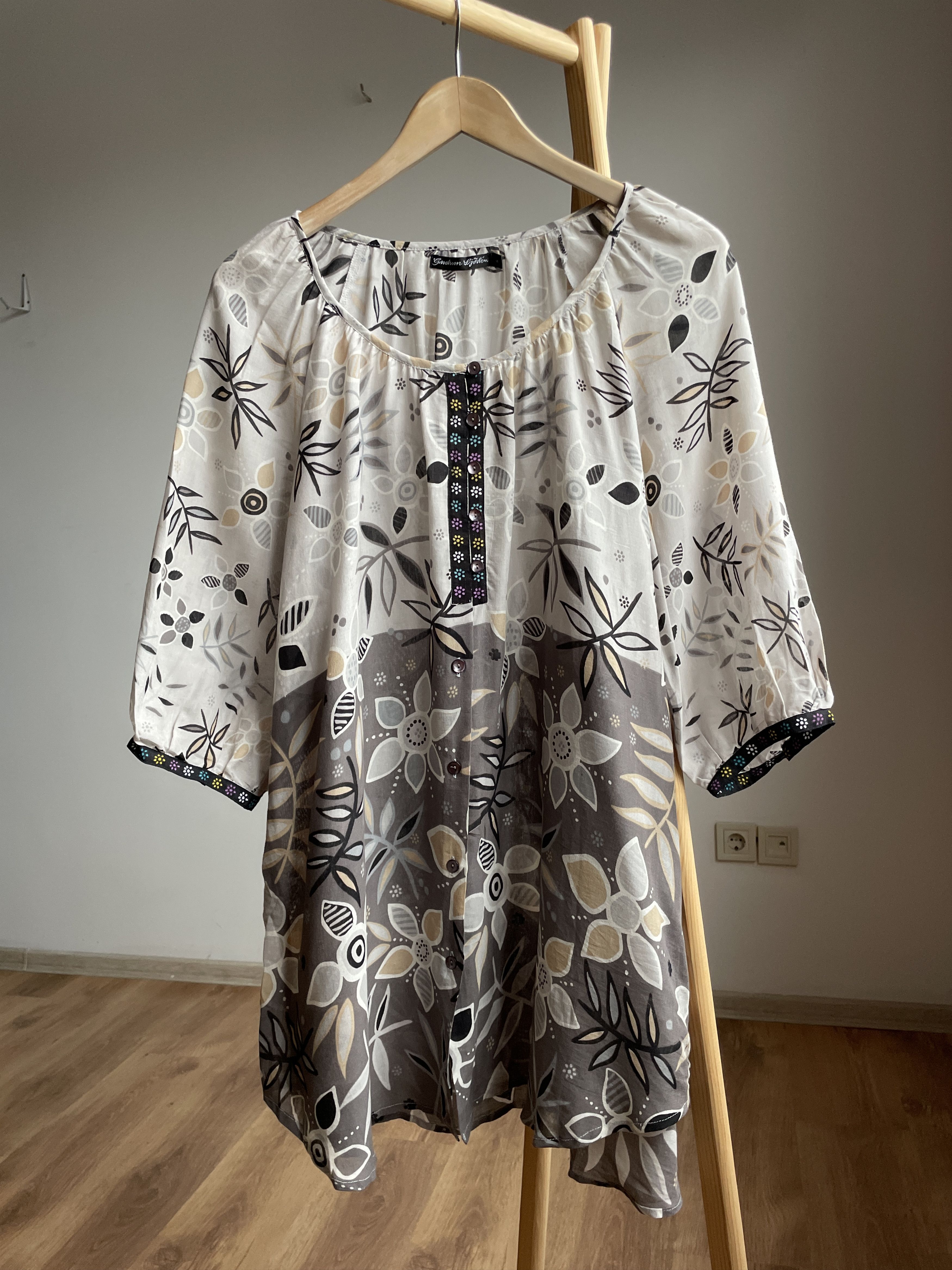 Gudrun Sjoden Gudrun Sjoden Viscose Cotton Floral Tunic Dress Size S Size S / US 4 / IT 40 - 1 Thumbnail