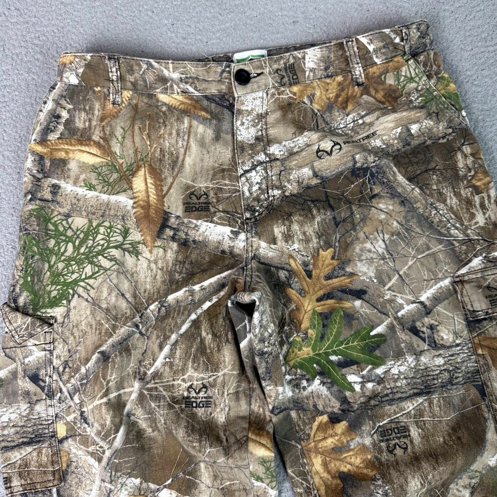 Realtree Realtree Sweatpants Mens Adult XL Green Camouflage Fleece Cotton Blend Straight Leg Cargo Size US 36 / EU 52 - 3 Thumbnail