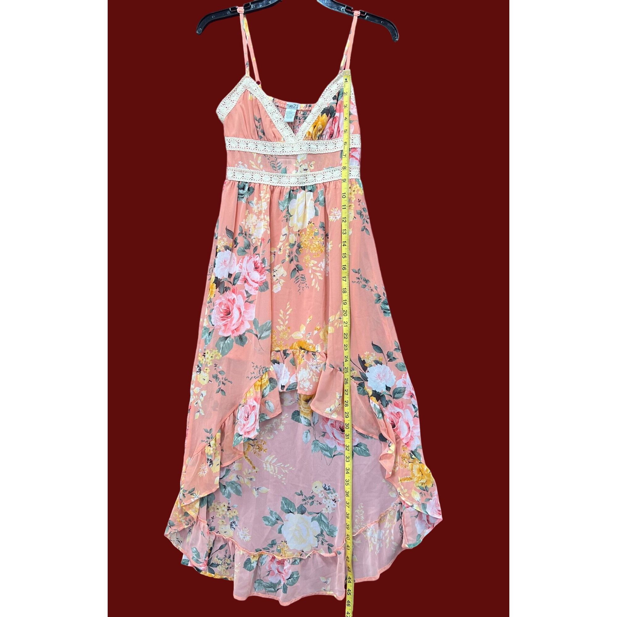 rue21 Rue 21 - Women's Summer Sleeveless High Low Hem Ruffle Flora Size S / US 4 / IT 40 - 6 Thumbnail