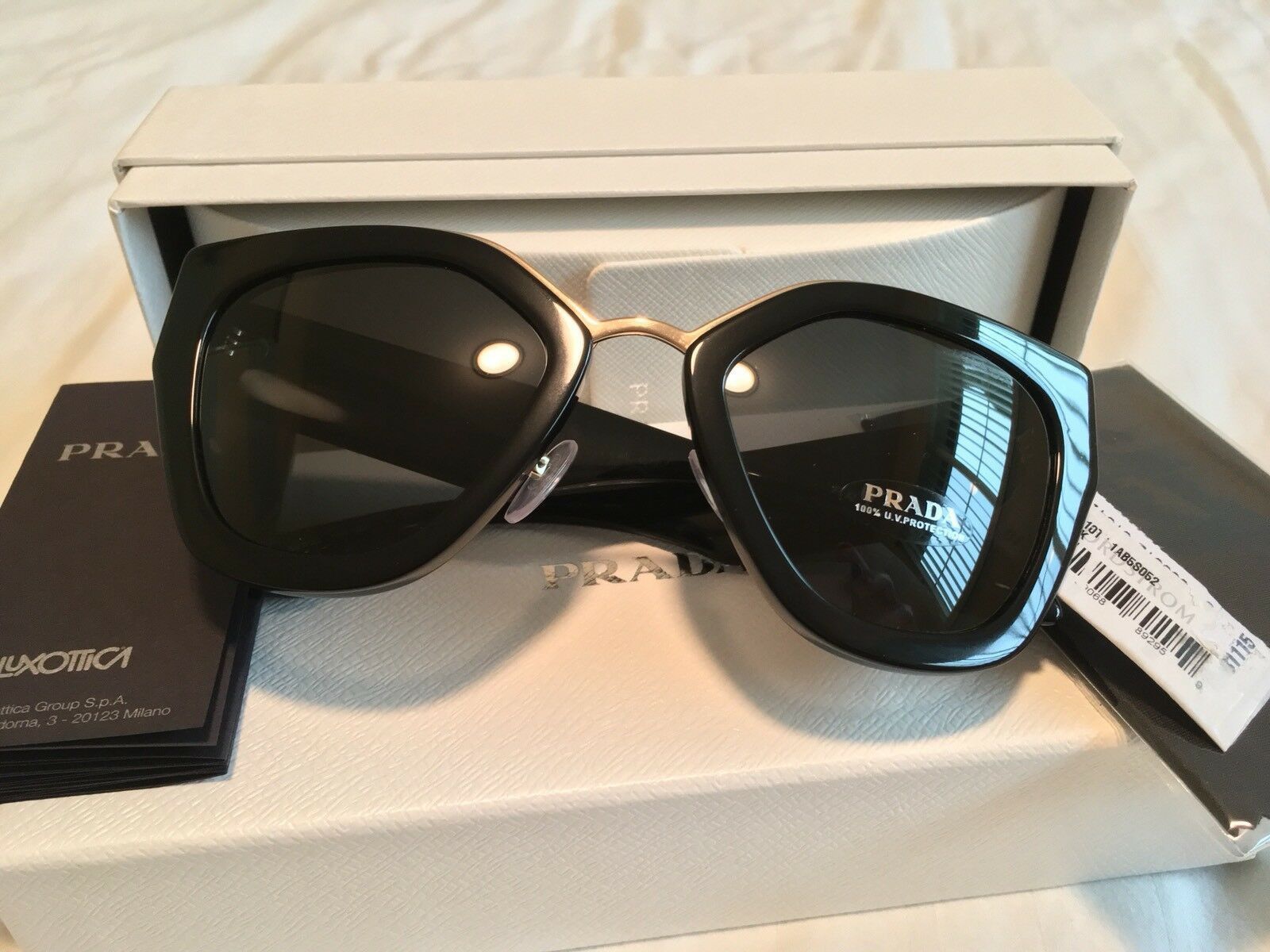 Prada Prada SPR 10T 1AB5S0 Black Cat Eye Women's Sunglasses Size ONE SIZE - 10 Thumbnail