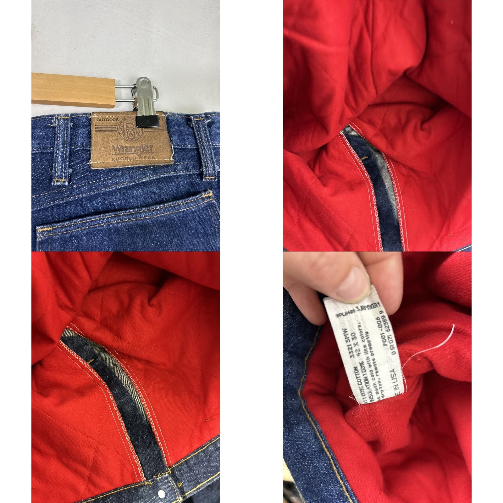 Wrangler Wrangler Rugged Wear Jeans Denim Blue 42x30 Lined Fleece Insulated 33213MW Men Regular Belt Loops 5-Pocket Zip Size US 42 / EU 58 - 9 Thumbnail