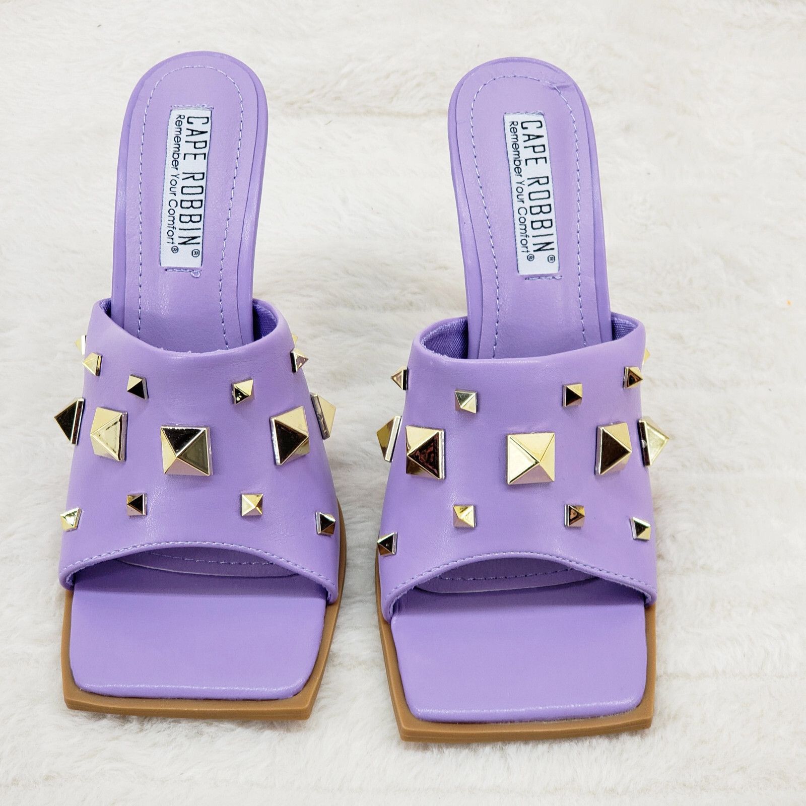 Other Popo Slip On Square Open Toe High Heel Clogs Mules Slides Li Size US 10 / IT 40 - 5 Thumbnail