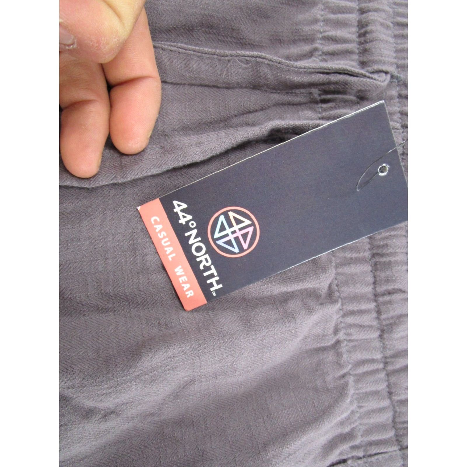 Vintage 44 North Womens Chino Shorts Elastic Waist Casual Wear Lounge 2X Plus Size Gray Slah Pocket Summer Spring Mens Womens Size 40" / US 18 - 2 Thumbnail