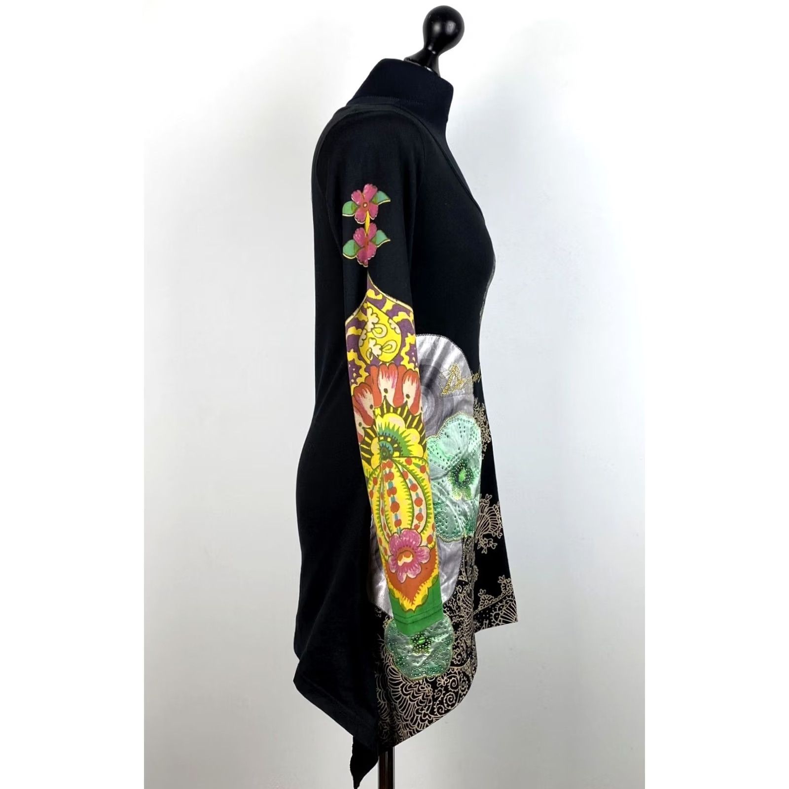 Desigual Desigual Shirt Tunic M Womens Multicoloured Crew Neck 74 cm 40 cm 58 cm Size M / US 6-8 / IT 42-44 - 2 Thumbnail