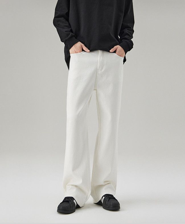 Japanese Brand American men's straight white casual stretch flared jeans Size US 32 / EU 48 - 1 Thumbnail