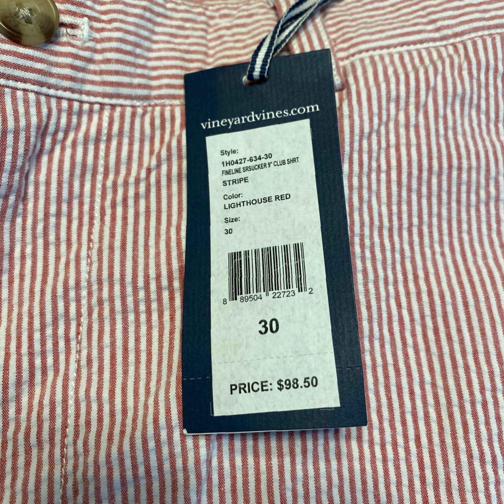 Vineyard Vines NEW Vineyard Vines 9" Club Shorts Mens 30 Red White Lighthouse Striped Size US 30 / EU 46 - 4 Thumbnail