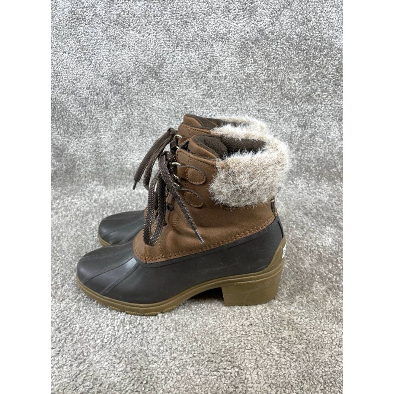 Sperry VINTAGE Sperry Women’s Duck Boots Size 8 Brown Leather Faux Fur Lined Casual Winter Fall Spring Summer Shoes Size US 8 / IT 38 - 5 Thumbnail