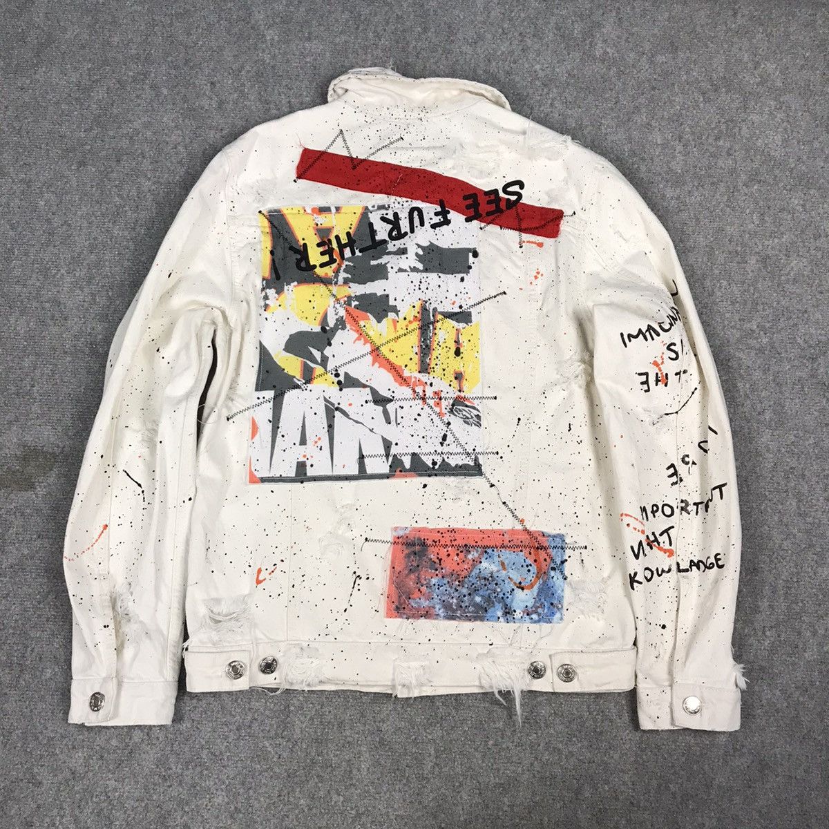 Japanese Brand × Zara Zara distressed punk button denim jacket Size US L / EU 52-54 / 3 - 6 Thumbnail