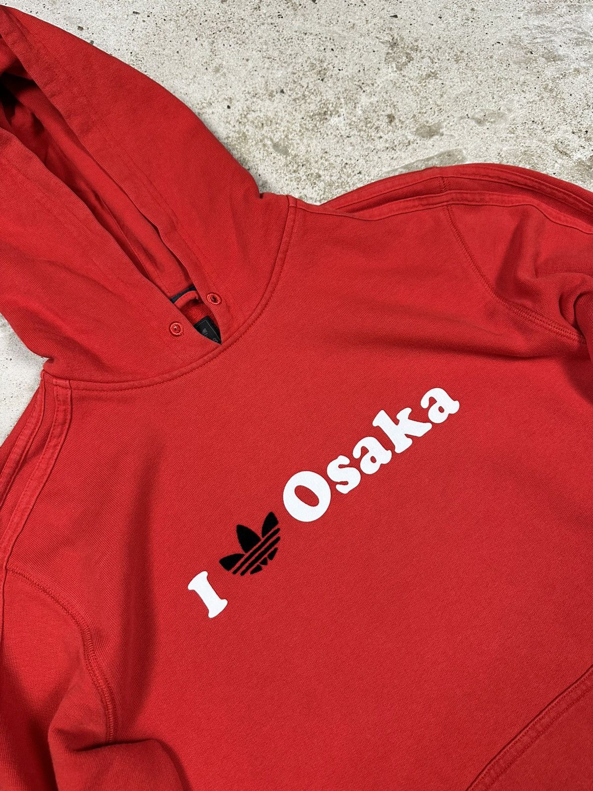 Adidas × Japanese Brand × Vintage Vintage Y2K Adidas Osaka Japan Red Hoodie Sweatshirt Size US S / EU 44-46 / 1 - 5 Thumbnail