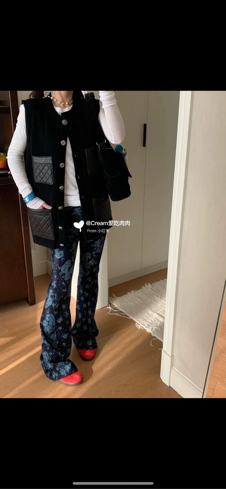 Chanel Chanel 24B black diamond patchwork four-pocket vest 2504-Ne Size XS / US 0-2 / IT 36-38 - 6 Thumbnail