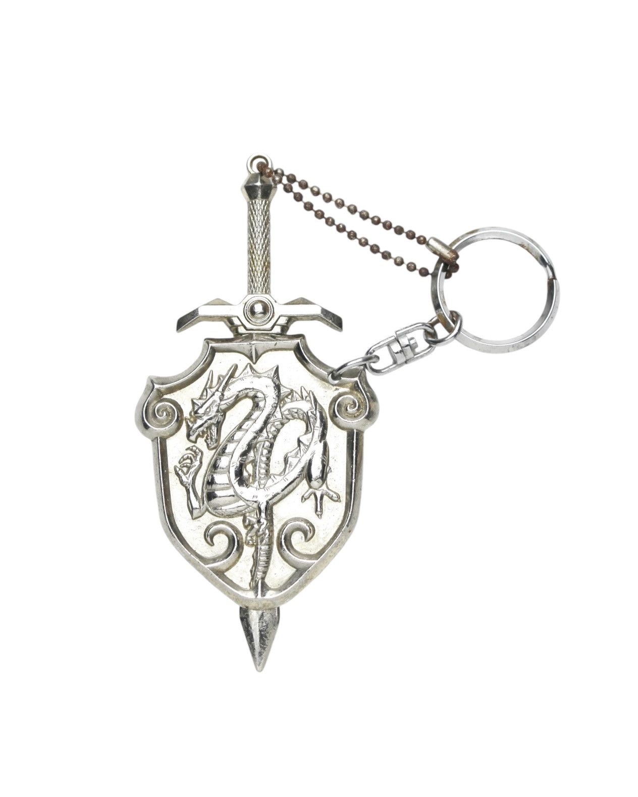 Vintage 2000S DRAGON SLAYER SWORD & SHIELD METAL KEYCHAIN Size ONE SIZE - 1 Thumbnail