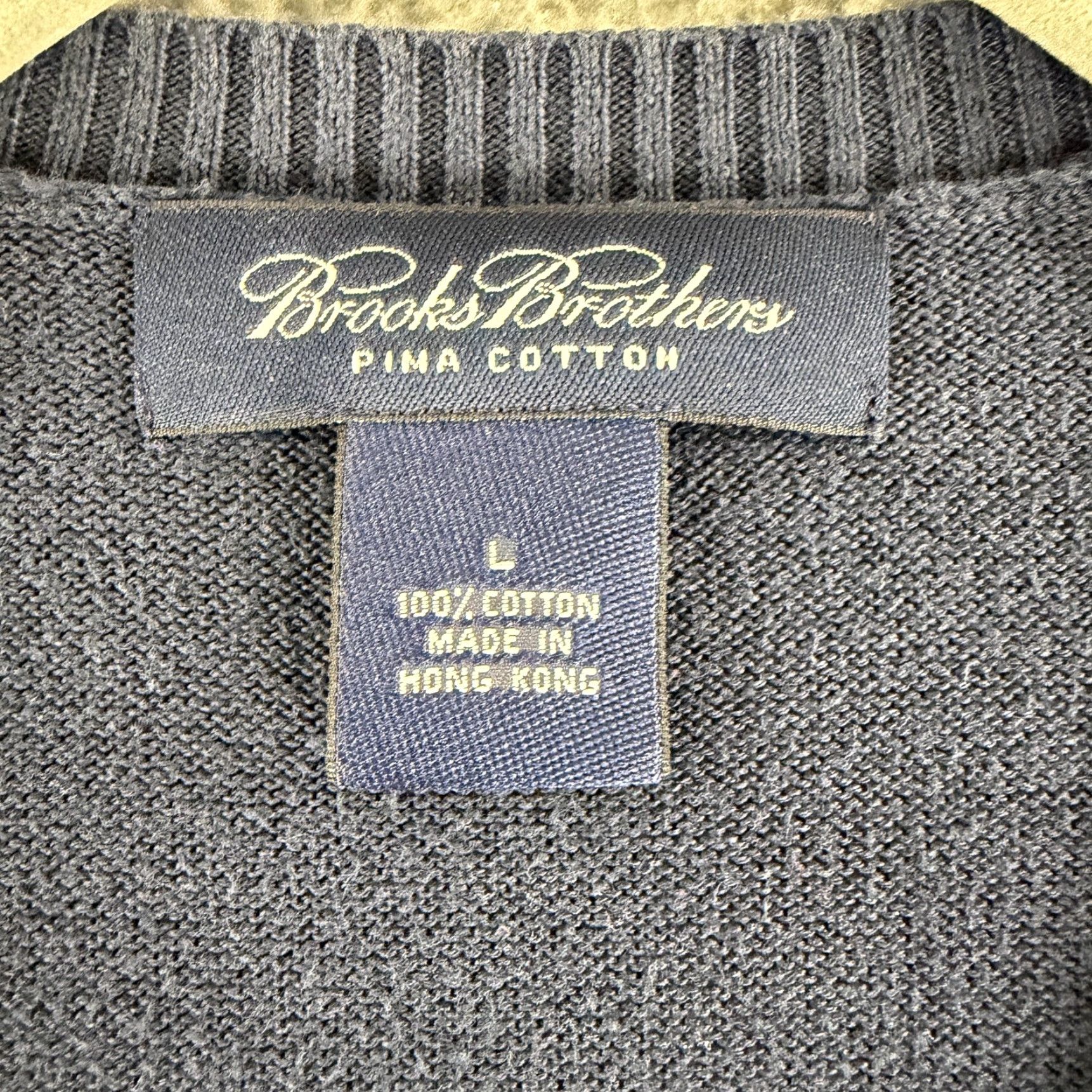 Brooks Brothers Brooks Brothers Sweater Vest Mens Large Blue V-Neck 100% Cotton Vintage Knit Vest Size US L / EU 52-54 / 3 - 7 Thumbnail