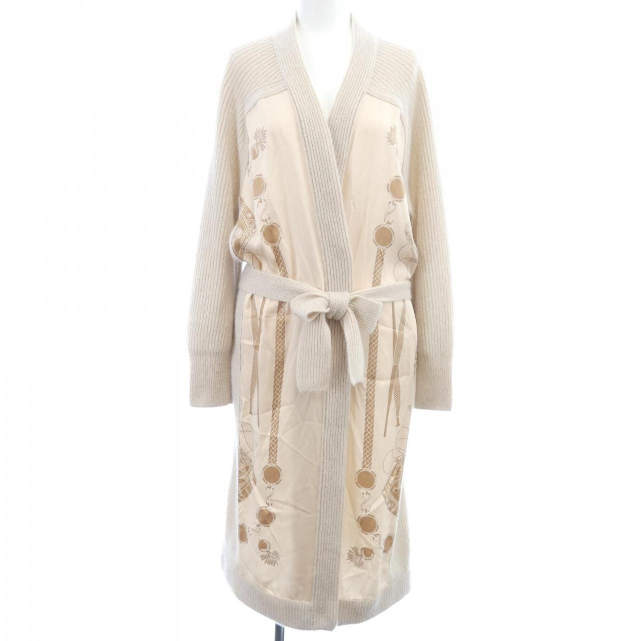 Hermes Hermes Hermes LES TAMBOURS FINESSE Twillene Long Cardigan Others Tops DUTY FREE for USA Size ONE SIZE - 1 Thumbnail