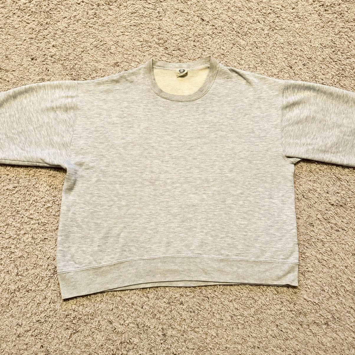Vintage VINTAGE 80s TRI-BLEND BLANK GREY SWEATSHIRT Size US XL / EU 56 / 4 - 2 Thumbnail