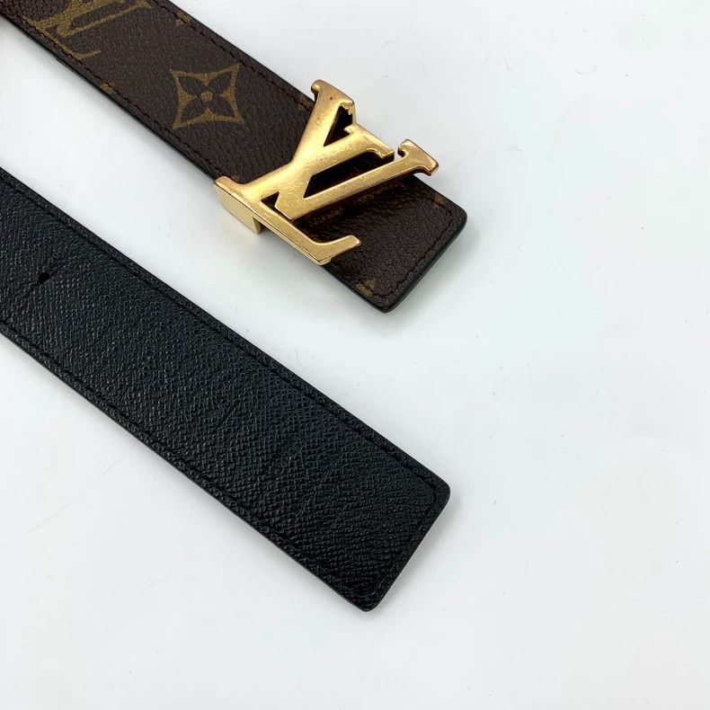 Louis Vuitton Louis Vuitton Brown logo, print, smooth buckle belt Size ONE SIZE - 4 Thumbnail