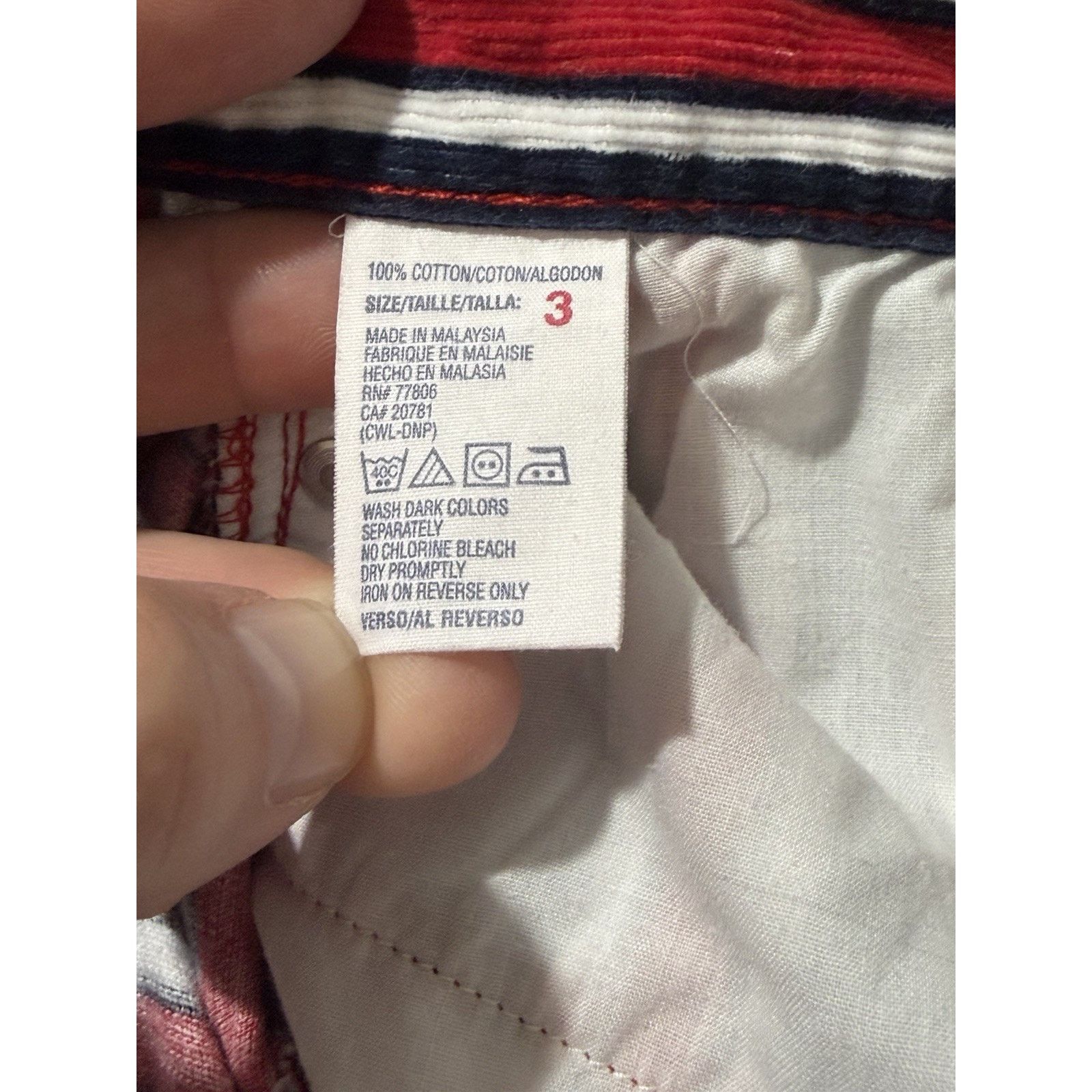Tommy Hilfiger Vtg/Y2K Tommy Hilfiger Striped Corduroy Women’s Pants Sz 3 Size 29" - 5 Thumbnail