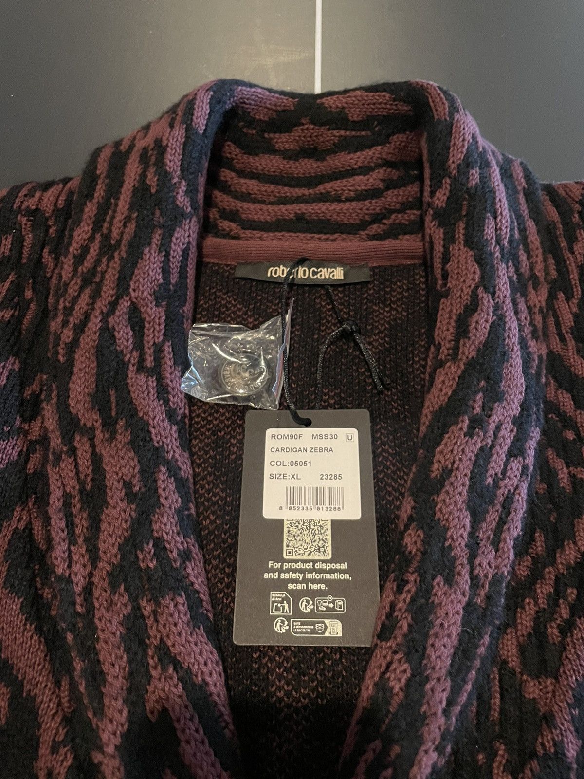 Other Roberto Cavalli Animalier Jacquard Cardigan Size US XL / EU 56 / 4 - 4 Thumbnail