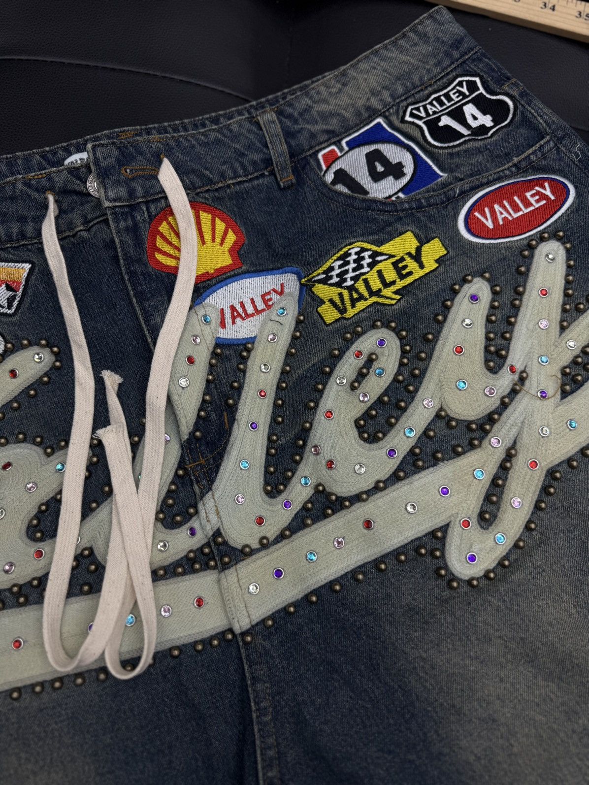 Vale Vale Blue Denim Patchwork Shorts Size 38 (Brand New) Size US 38 / EU 54 - 8 Thumbnail