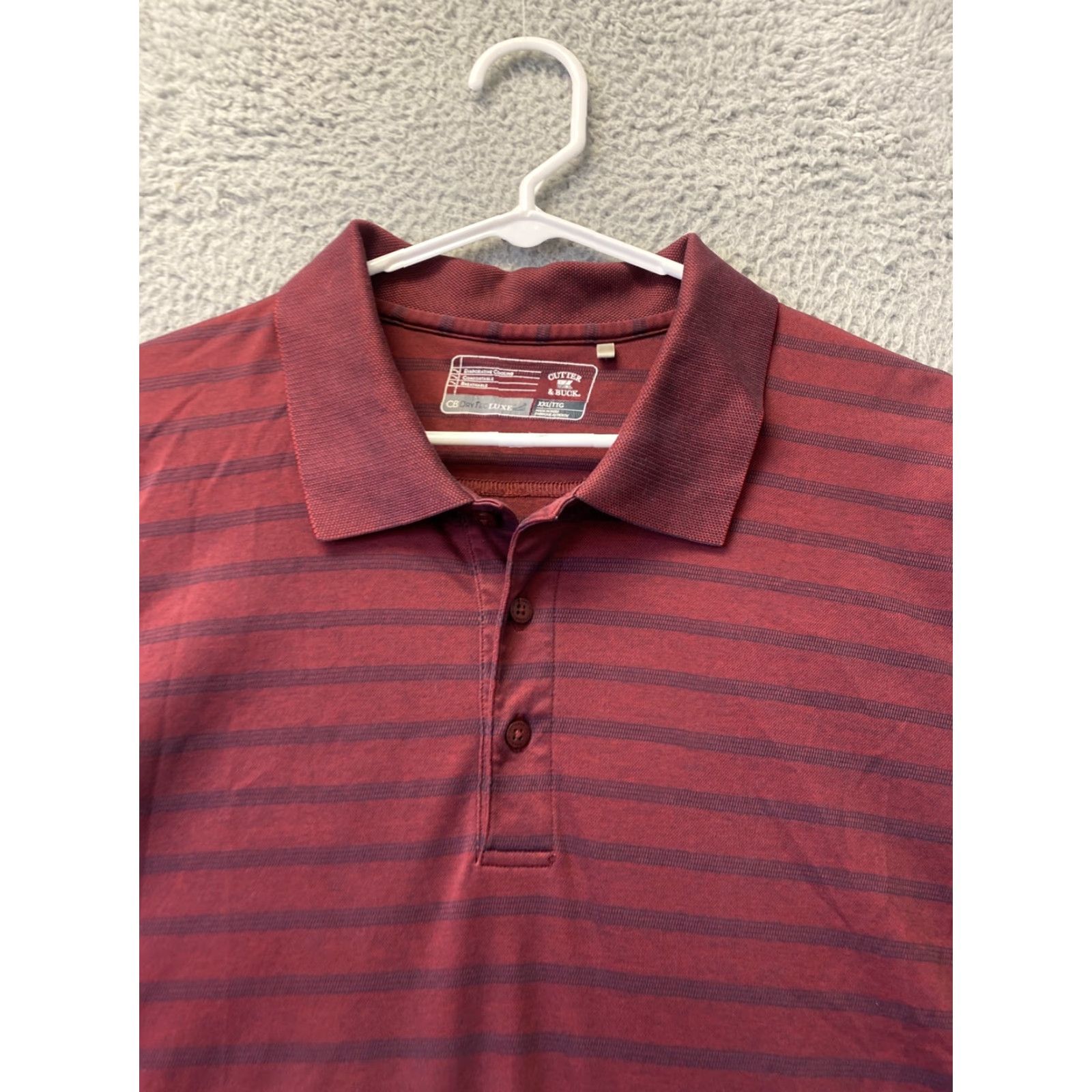 Cutter & Buck Cutter & Buck Polo Shirt Men's 2XL Red Burgundy Golf Activewear Short Sleeve Lightweight Size US XXL / EU 58 / 5 - 2 Thumbnail