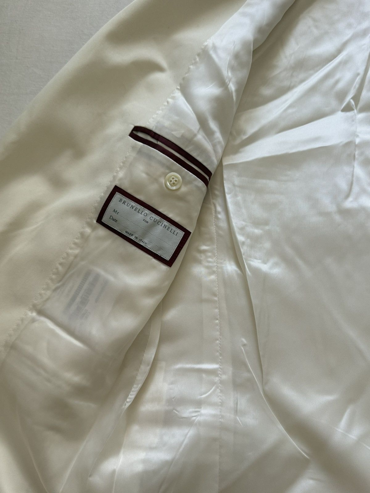 Brunello Cucinelli Brunello cucinelli off white silk formal blazer Size 48S - 5 Thumbnail