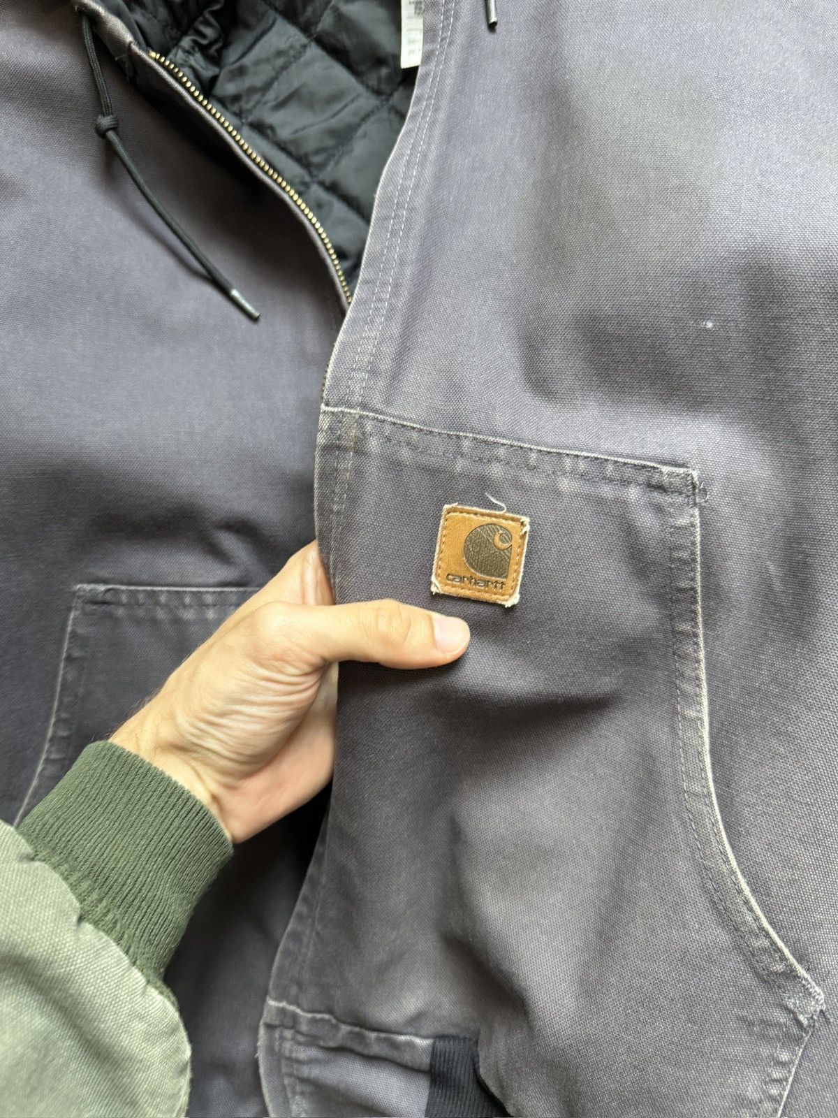 Carhartt 🧥Carhartt Hooded Distressed Jacket Size US L / EU 52-54 / 3 - 2 Thumbnail