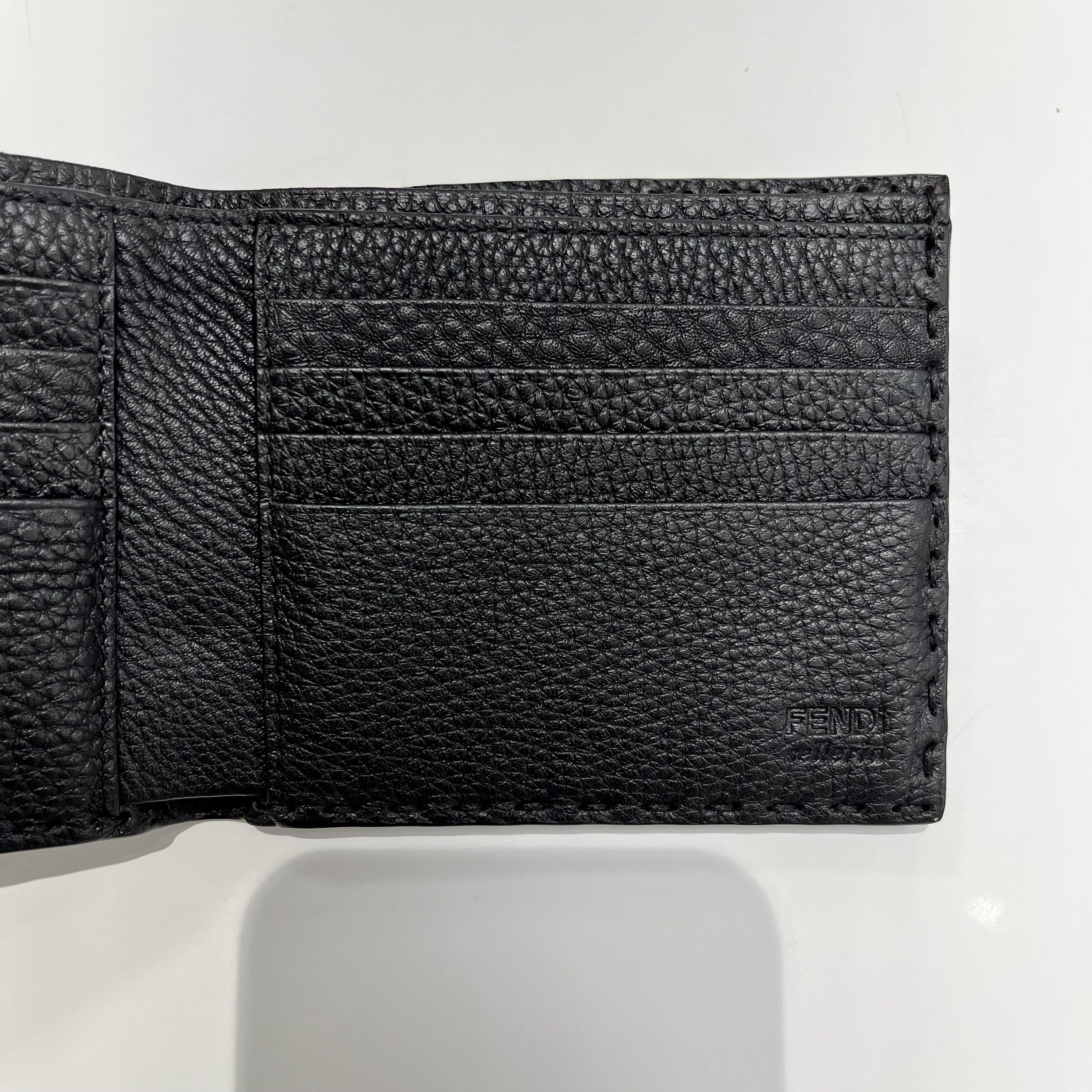 Fendi Fendi Calf Cayman Leather Wallet Black/Yellow Size ONE SIZE - 6 Thumbnail