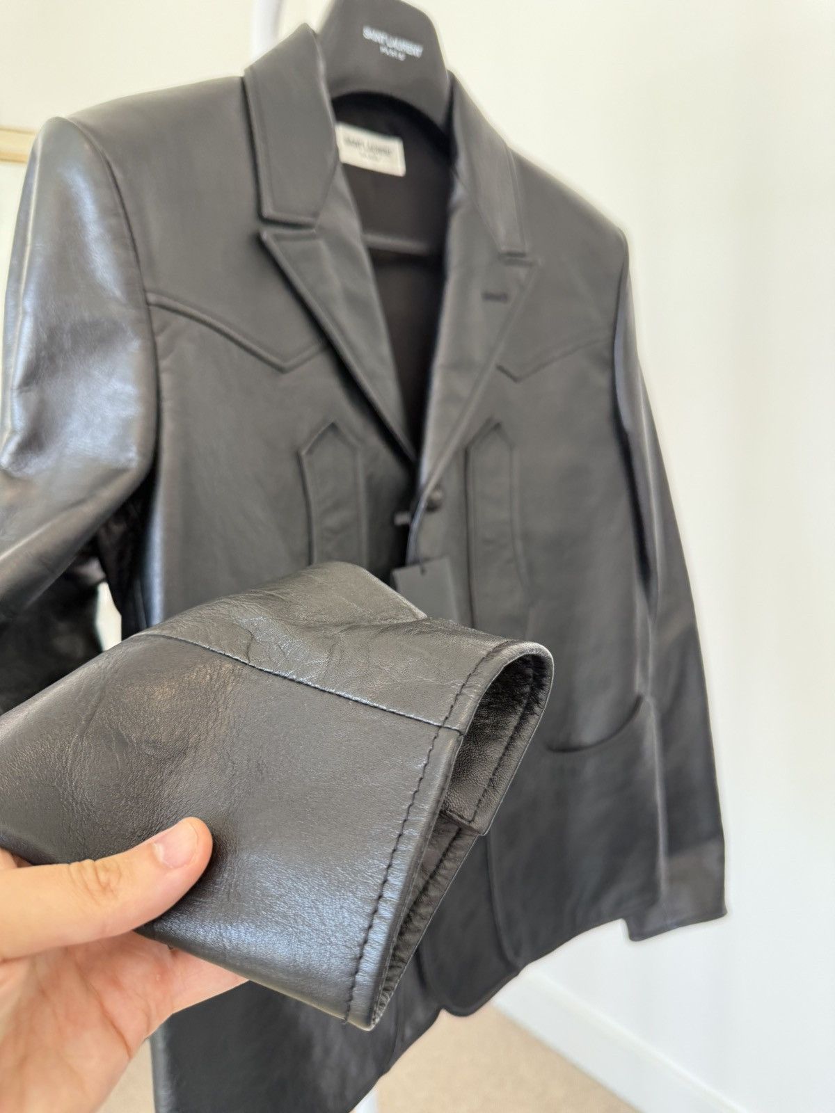 Saint Laurent Paris SS19 Saint Laurent Runway Western Leather Jacket Size US M / EU 48-50 / 2 - 10 Thumbnail