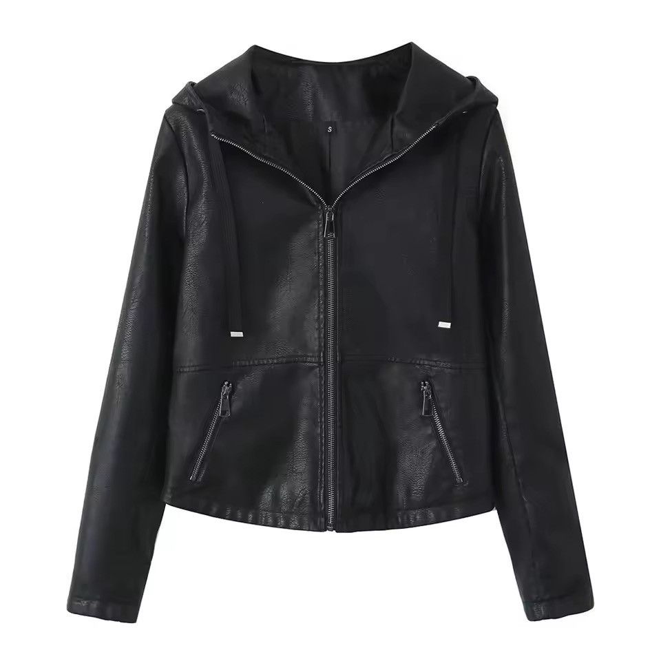 Other casual hooded pu leather jacket Size L / US 10 / IT 46 - 7 Thumbnail
