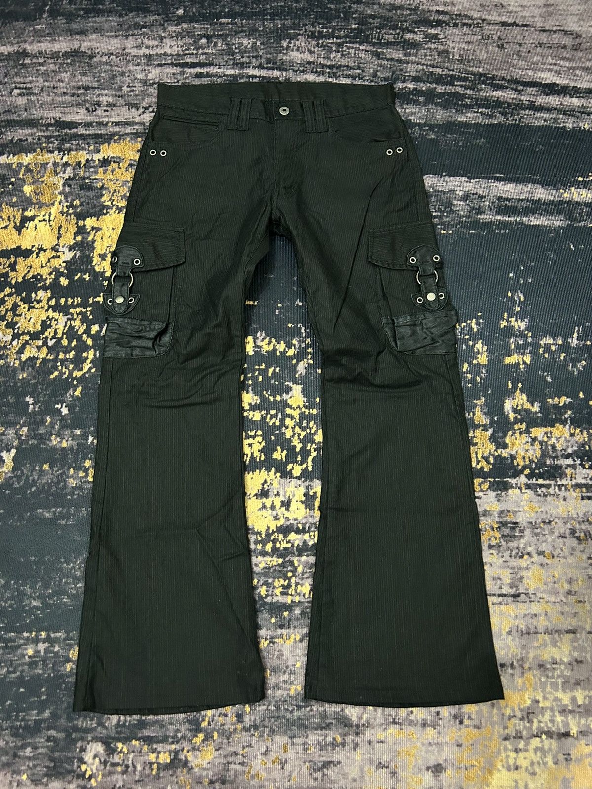 Beauty Beast Edge Rupert Difference Cargo Herringbone Flare Pants Size US 31 - 2 Thumbnail