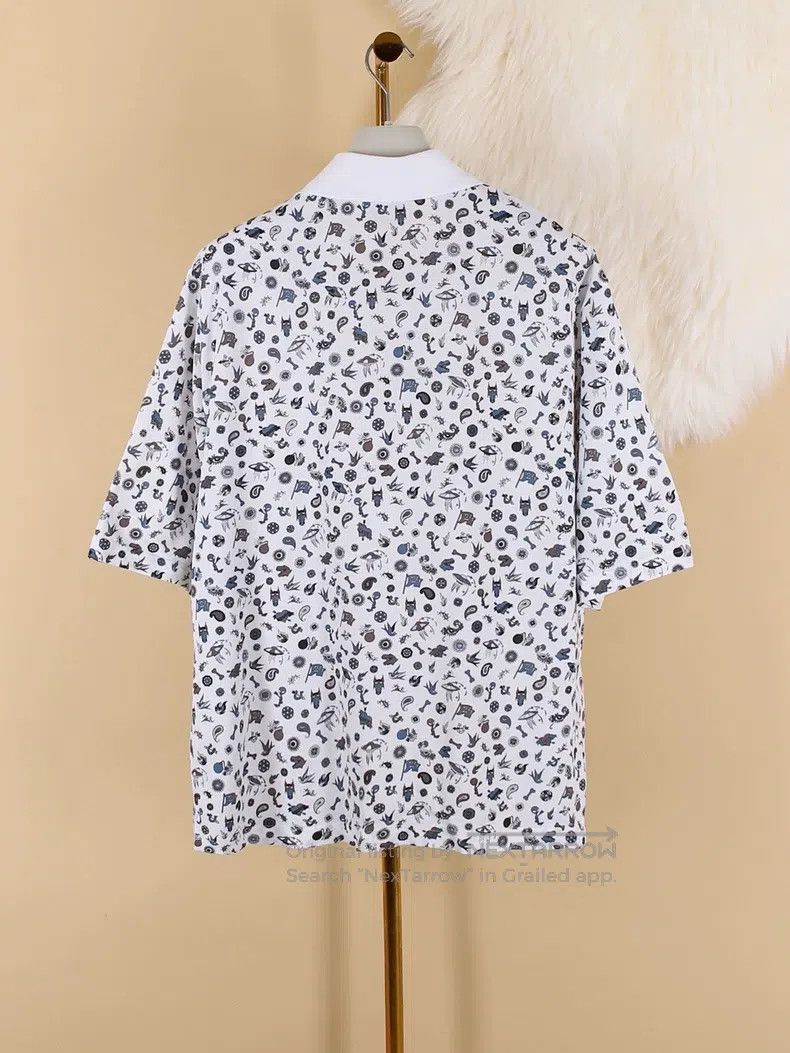 Hermes Hermes Men's Cotton All-Over Printed Short Sleeve Polo Shi Size US L / EU 52-54 / 3 - 8 Thumbnail