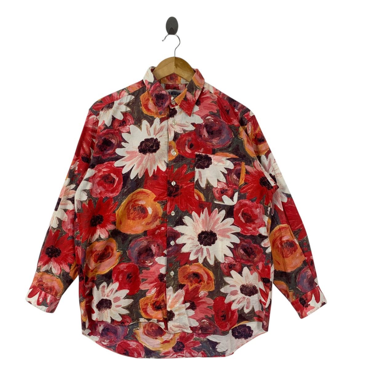 Vintage Vintage 80s BAMBINO FRANCE FLORAL AOP Casual Tee Shirt Top Size L / US 10 / IT 46 - 4 Thumbnail