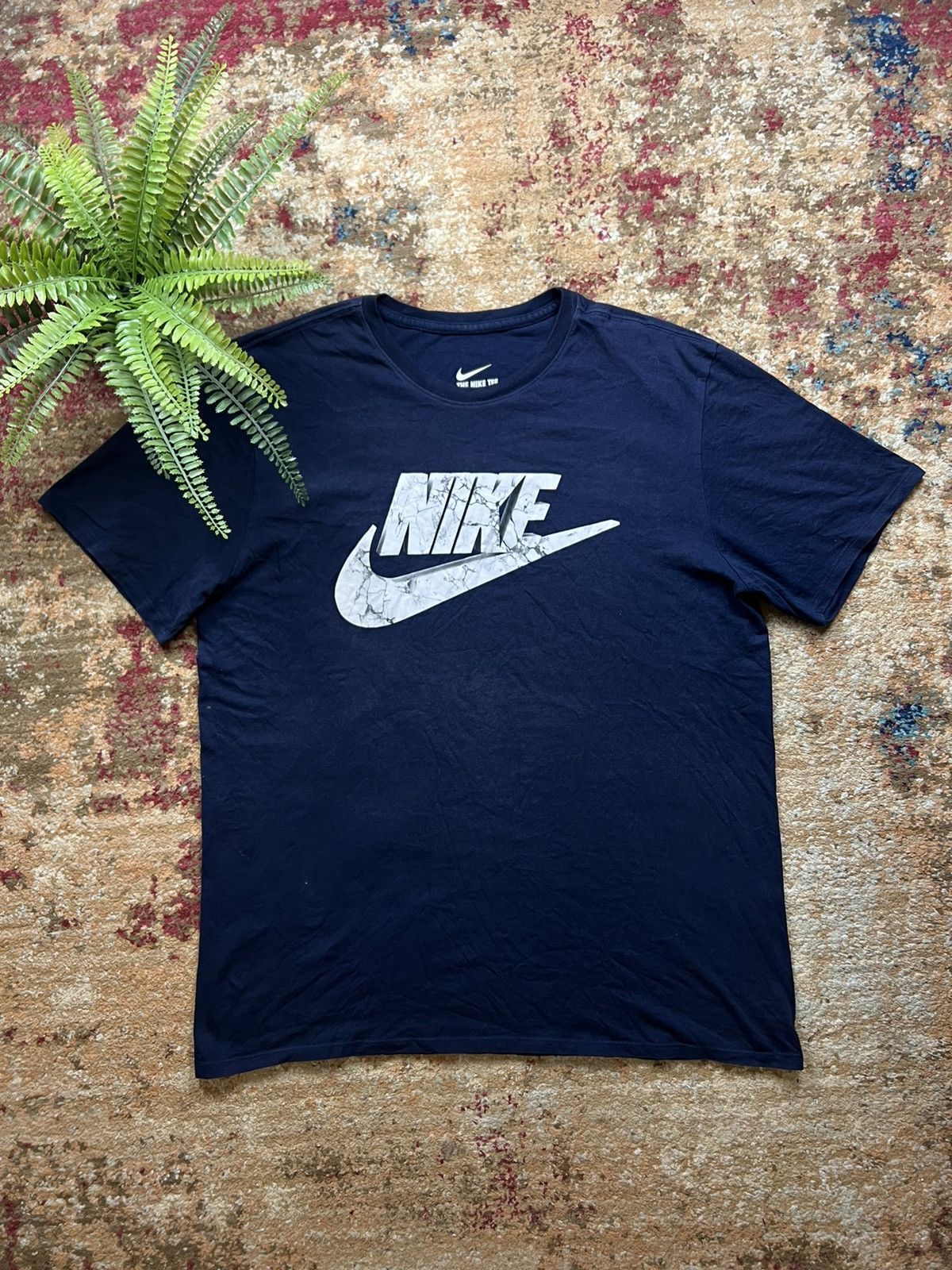 Nike × Vintage 90’s NIKE BIG SWOOSH LOGO Y2K TEE Size US XL / EU 56 / 4 - 1 Thumbnail