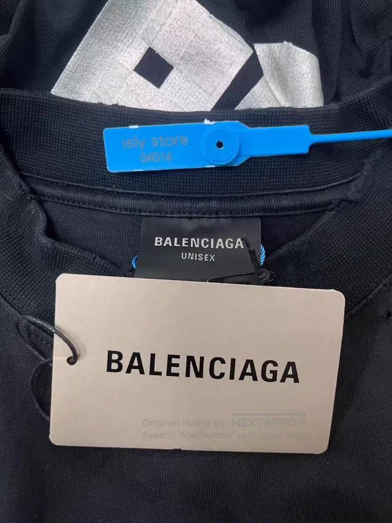 Balenciaga Balenciaga Letter Print Worn Short Sleeve Round Neck T-Shi Size XS / US 0-2 / IT 36-38 - 5 Thumbnail