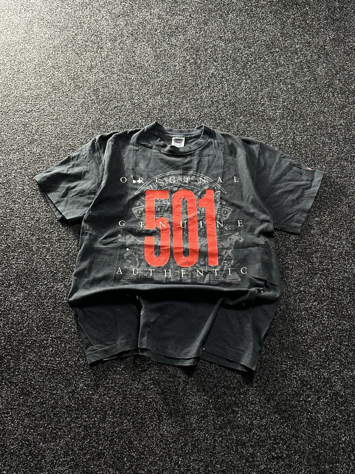 Levi's × Vintage 🚨VINTAGE LEVI’S 501 archive TEE BIG LOGO 90s painting distr Size US XL / EU 56 / 4 - 1 Thumbnail