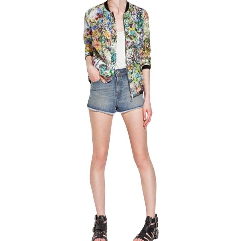ZAPA Zapa Woman Floral Bomber Jacket Full zip S Lightweight Size S / US 4 / IT 40 - 4 Thumbnail
