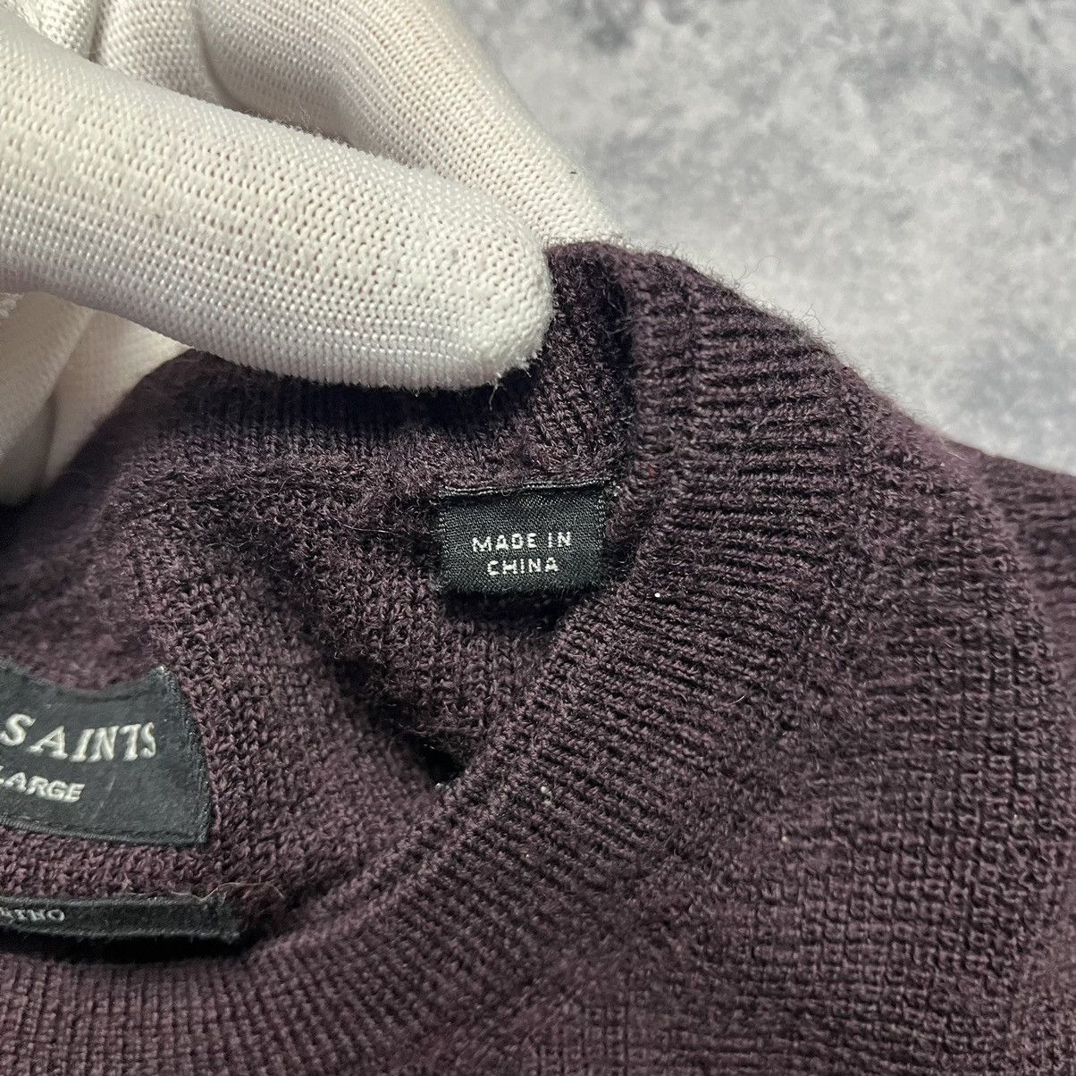 Allsaints × Vintage Vintage Allsaints Merino Wool Sweater Luxury Old Money Size US XL / EU 56 / 4 - 5 Thumbnail