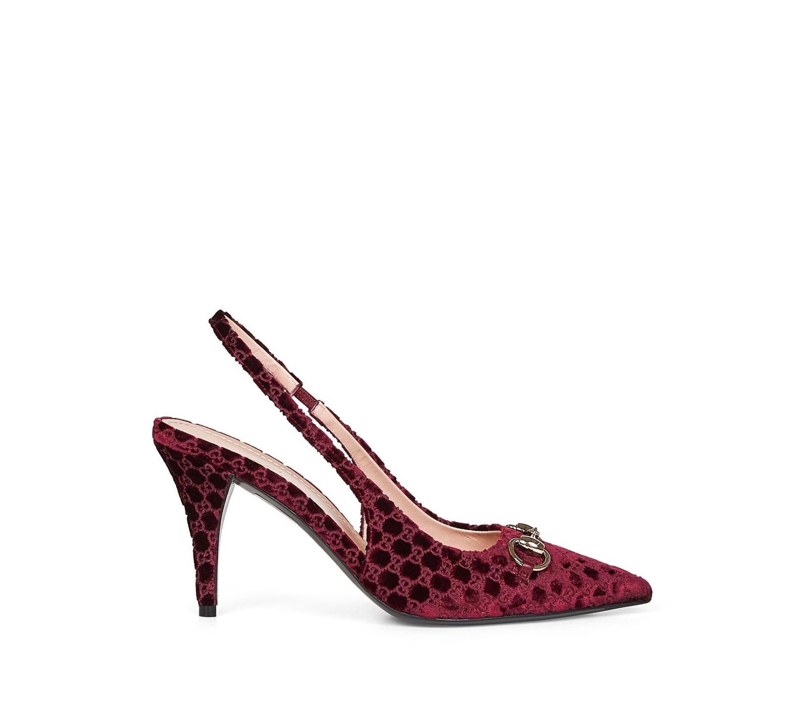 Gucci Gucci Horsebit GG Suede Slingback Pumps Size US 7.5 / IT 37.5 - 1 Thumbnail