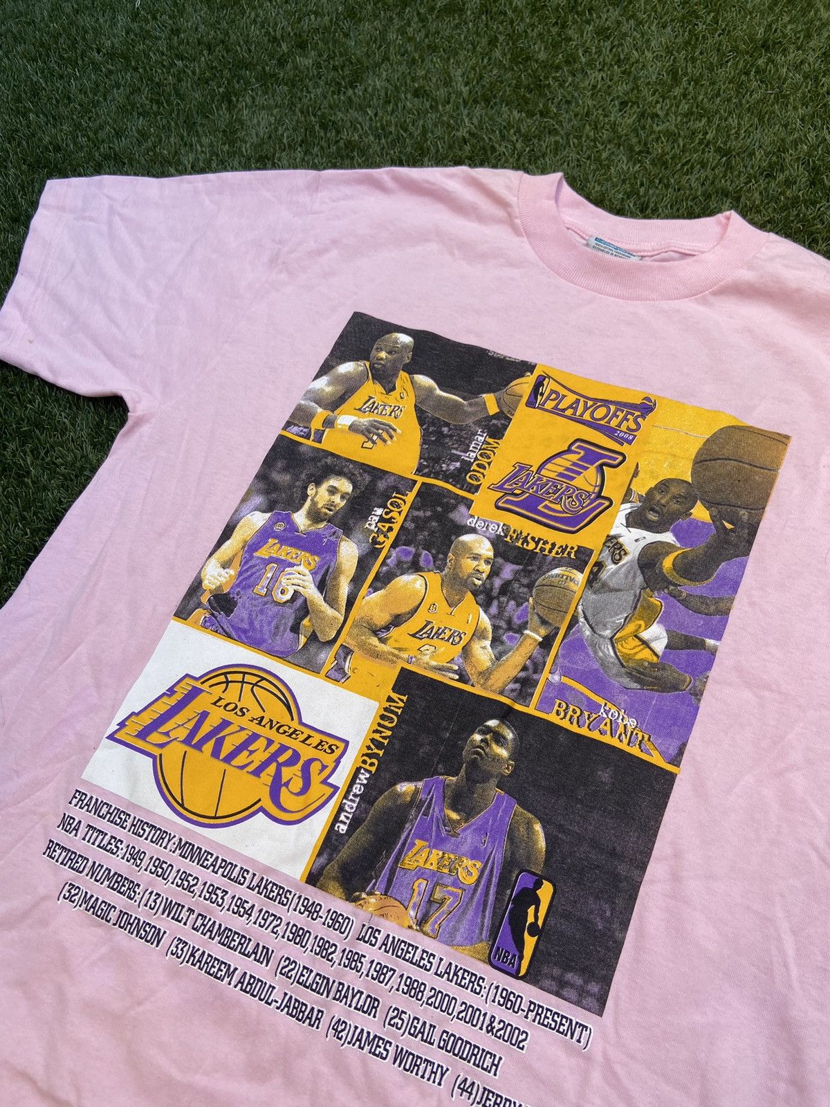 NBA × Vintage VTG ‘08 Los Angeles Lakers Playoffs Pink Tee Size US L / EU 52-54 / 3 - 2 Thumbnail