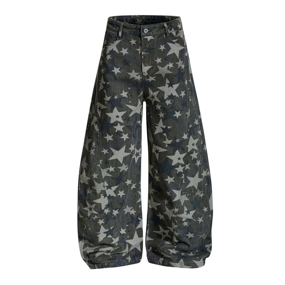 Vintage Men's loose star wide-leg scimitar camouflage pants Size US 32 / EU 48 - 1 Thumbnail