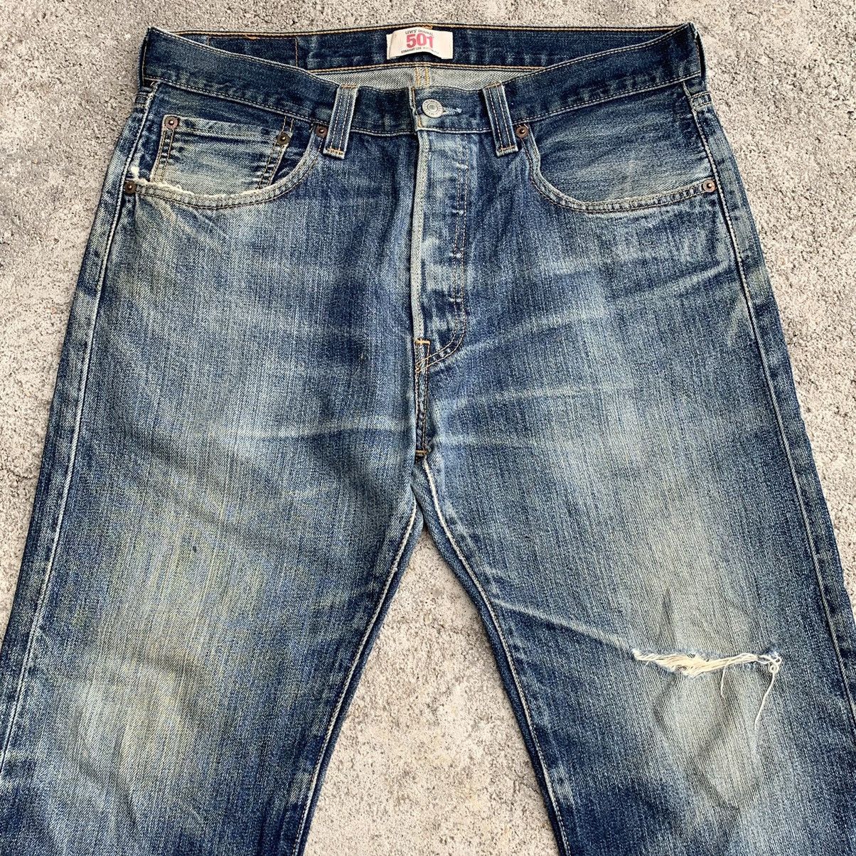 Levi's Levis 501 Button Fly Grunge Ripped Distressed DenimW32 Size US 32 / EU 48 - 3 Thumbnail
