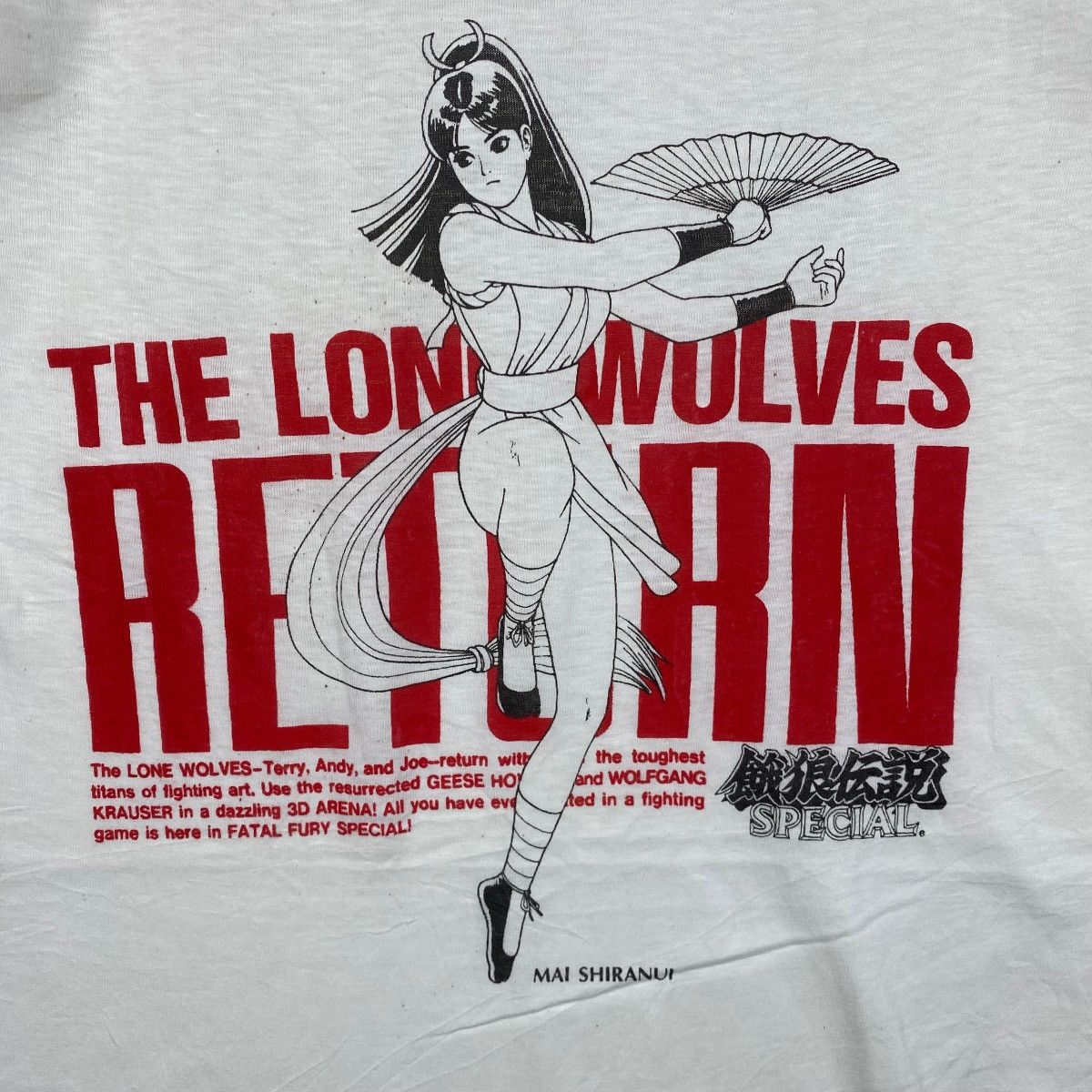 Japanese Brand Vintage 90s KING OF FIGHTERS Mai Shiranui Snk Promo Game Tee Size US M / EU 48-50 / 2 - 2 Thumbnail