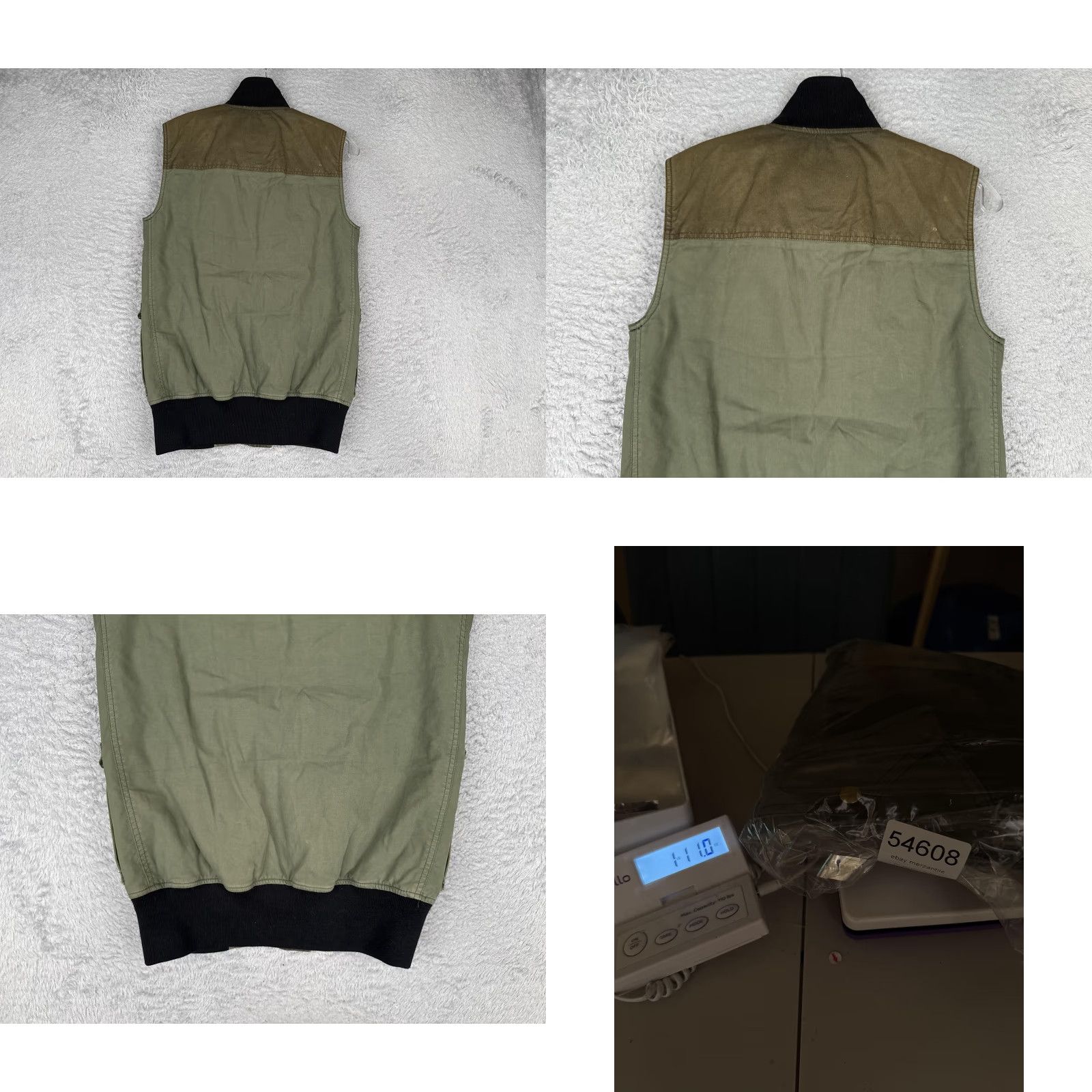 J.Crew VINTAGE J.CREW Vest Mens Small Green Canvas Quilted Lined Utility Pockets Army Size US S / EU 44-46 / 1 - 9 Thumbnail
