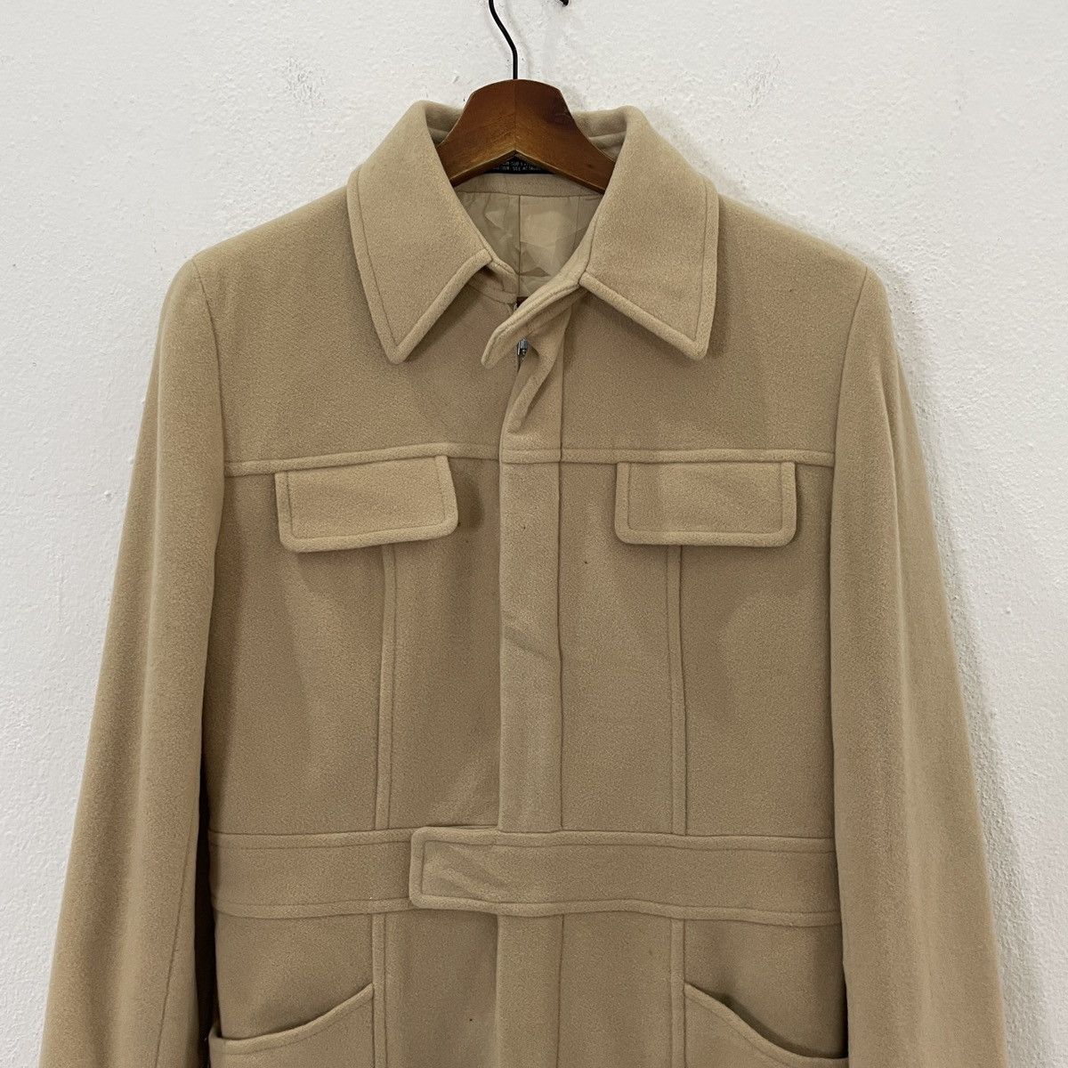 Japanese Brand Vintage Ined By Yohji Yamamoto Trench Coat Jacket Size M / US 6-8 / IT 42-44 - 4 Thumbnail