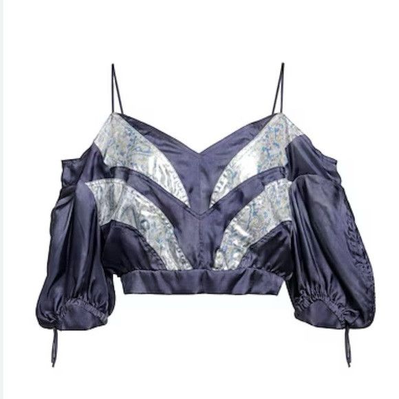 Isabel Marant Isabel Marant Purple and Silver Crop Top Size 8 Size M / US 6-8 / IT 42-44 - 3 Thumbnail
