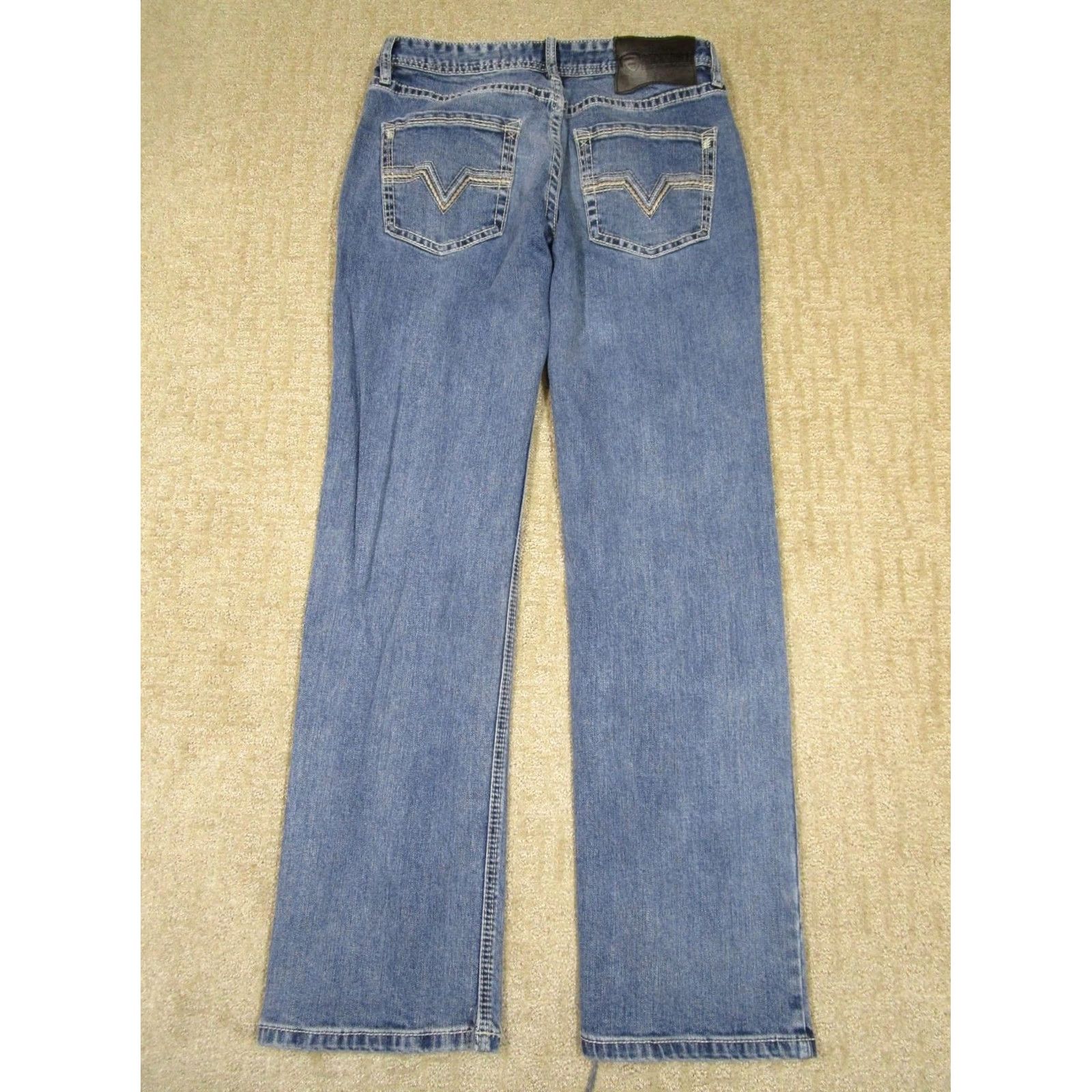 Pistola Rock and Roll Cowboy Rock & Roll Jeans Men 31x34 Blue Bootcut Pistol Stackable Jeans Light Wash Denim Regular Mens Size US 31 - 5 Thumbnail