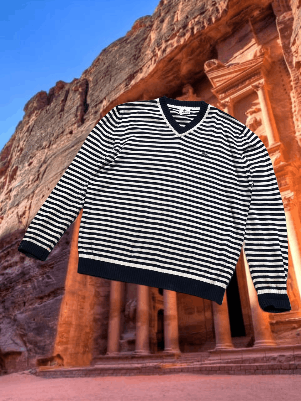 Lacoste Vintage striped Lacoste Sweaters logo size XXL streetwear Size US XXL / EU 58 / 5 - 1 Thumbnail
