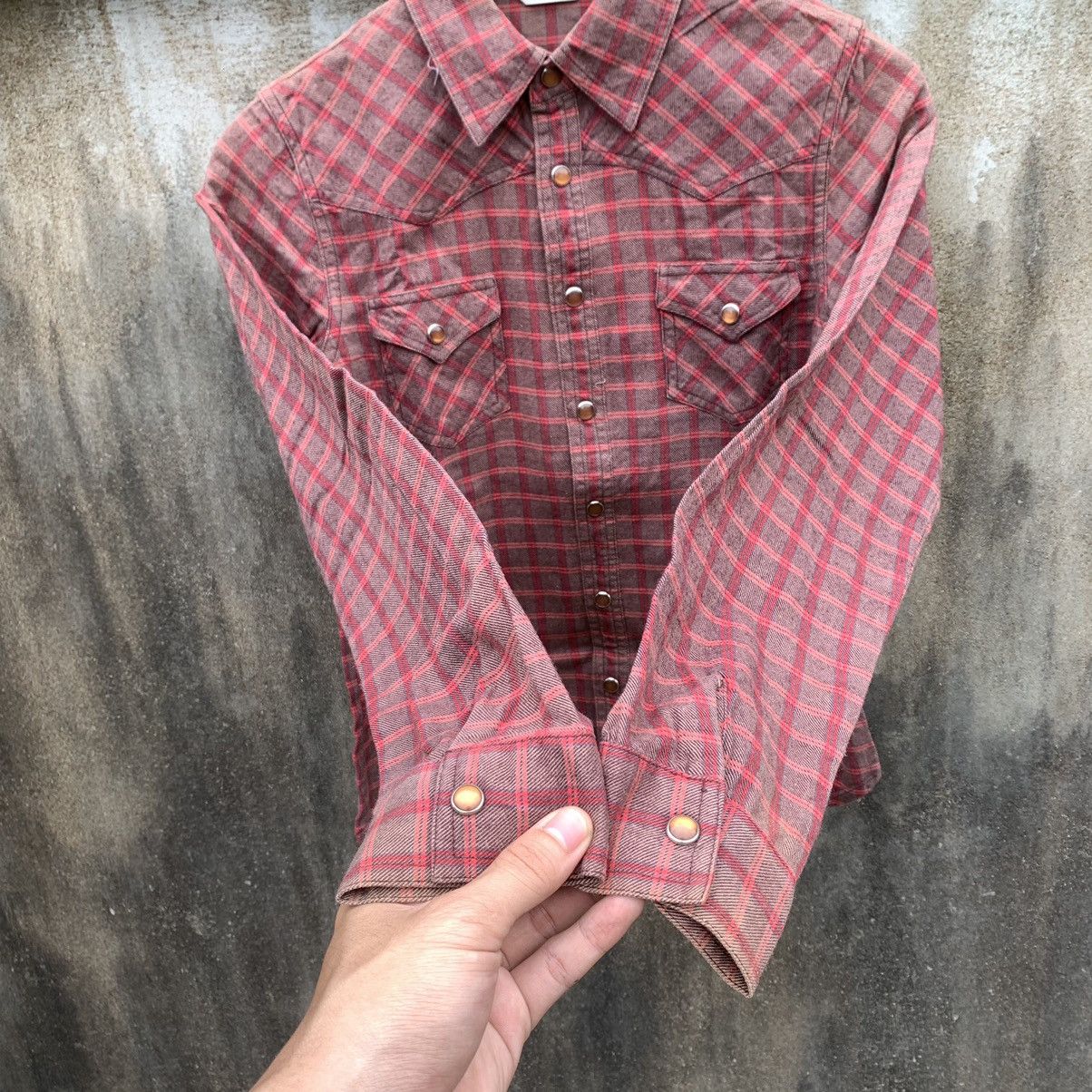Japanese Brand BACK NUMBER WESTERN PLAID FLANNEL SHIRT SNAP BUTTON Size M / US 6-8 / IT 42-44 - 12 Thumbnail