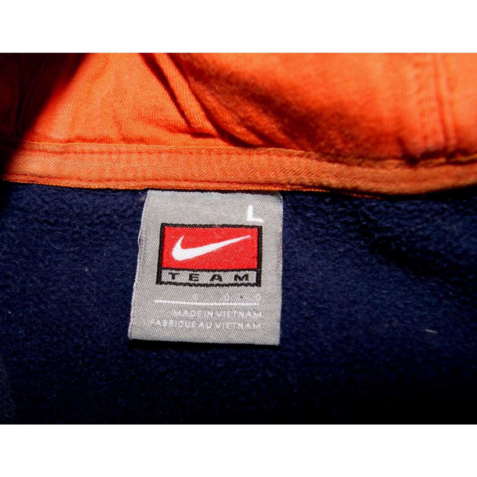 Nike VTG NIKE Team Illinois Fighting Illini Mens L 1/4 Zip Hoodie Size US L / EU 52-54 / 3 - 4 Thumbnail
