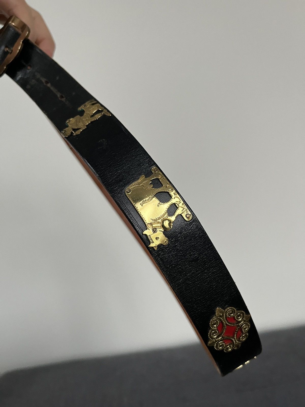 Vintage Vintage Etro Style Leather Cows Ethnic Belt SwissMade Size ONE SIZE - 18 Thumbnail